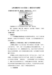 山东省德州市2025届高三三模语文作文解析学案