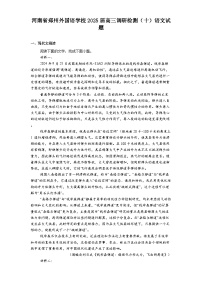 河南省郑州外国语学校2025届高三调研检测（十）语文试题（含答案）