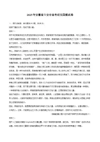 2025年安徽省六安市高考语文四模试题（含答案）