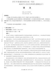 湖南省四大名校名师团队2025届高三下学期猜题卷（C）语文试题（PDF版附解析）