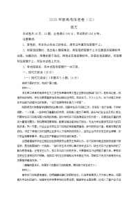 2025届湖北省新高考高三信息卷（三）语文试题 Word版含解析