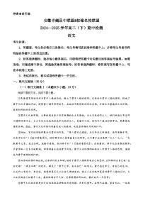 安徽卓越县中联盟、皖豫名校联盟2024-2025学年高二下学期期中语文试题