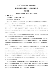 湖北省武汉市新洲区2024-2025学年高一下学期期中语文试题