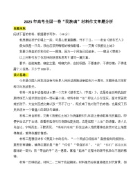 2025年高考全国一卷“民族魂”材料作文审题分析-备战2026年高考语文写作技巧实战分析与素材运用（全国通用）