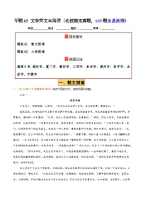 2023-2024学年第二学期统编版福建高二分类汇编练习—专题05文学类文本阅读