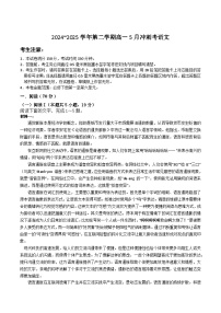 山西省卓越联盟2024-2025学年高一下学期5月冲刺考试语文试题（Word版附答案）