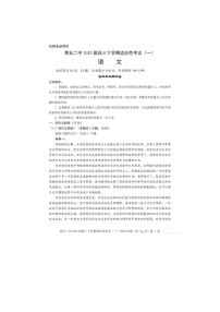 湖北省黄石二中2025届高三下期适应性考试（一）语文试卷含答案