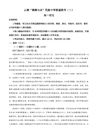 云南省美美与共民族2024-2025学年高一下学期期中联考（二）语文试题