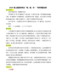 2025年上海高考作文“专、转、传 ”写作思路分析-备战2026年高考语文写作技巧实战分析与素材讲练（全国通用）