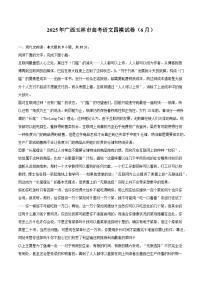2025年广西玉林市高考语文四模试题（含答案）（6月）