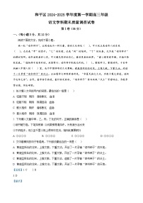 天津市和平区2024-2025学年高三上学期期末考试语文试卷（Word版附解析）
