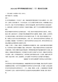 2024-2025学年河南省洛阳市高二（下）期末语文试卷-普通用卷