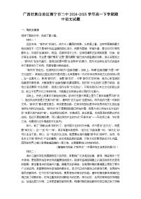 广西壮族自治区南宁市二中2024-2025学年高一下学期期中语文试题（含答案）