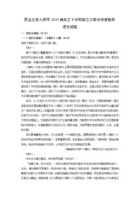 黑龙江省大庆市2025届高三下第三次教学质量检测语文试卷（解析版）