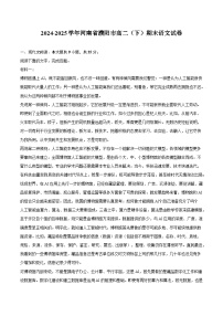 河南省濮阳市2024-2025学年高二（下）期末语文试题（含答案）