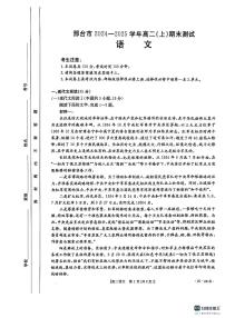 河北省邢台市2024-2025学年高二上学期期末测试语文试卷