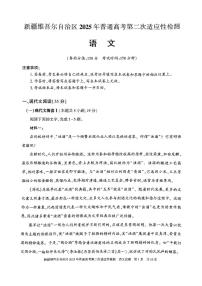新疆维吾尔自治区2025届高三语文第二次适应性检测（pdf）