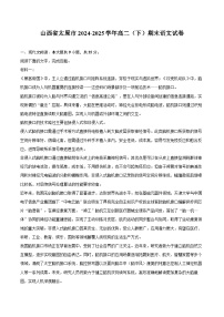 山西省太原市2024-2025学年高二（下）期末语文试卷