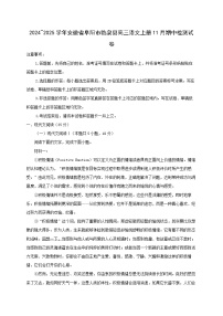 2024_2025学年安徽省阜阳市临泉县高三语文上学期11月期中检测试卷(含解析)