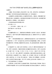 2024_2025学年四川省广安市高二语文上学期期中检测试卷(含解析)