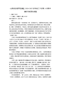【语文】山西省运城市盐湖区2024-2025学年高二下学期4月期中调研考试试题（解析版）