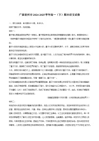 广西钦州市2024-2025学年高一（下）期末语文试题（含答案）