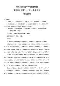 重庆市巴蜀中学2024-2025学年高二下学期期中考试语文试卷（PDF版附解析）