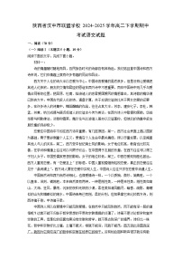 【语文】陕西省汉中市联盟学校2024-2025学年高二下学期期中考试试题（解析版）