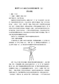 重庆市2025届高三高考模拟调研卷（五）语文试卷（解析版）