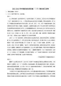 2023-2024学年海南省定安县高一（下）期末语文试卷