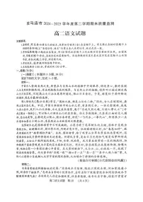 河南省驻马店市2024-2025学年高二下学期期末质量监测语文试卷（PDF版，含答案）含答案解析