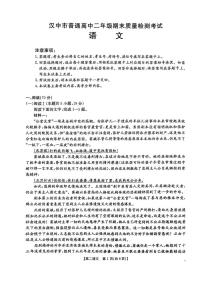 陕西省汉中市2024-2025学年高二下学期期末质量检测语文试卷（含答案）含答案解析