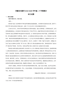 安徽省芜湖市2024-2025学年高二下学期期末考试语文试卷（Word版附答案）