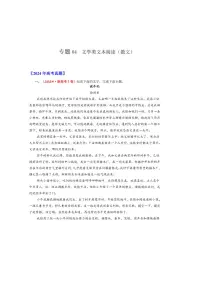 备战2026年高考语文高考真题分类汇编专题04文学类文本阅读（散文）（解析版）