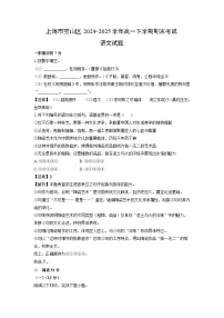上海市宝山区2024-2025学年高一下学期期末考试语文试卷（解析版）