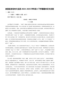 陕西省渭南市大荔县2024-2025学年高二下学期期末语文试题（无答案）