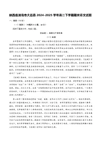陕西省渭南市大荔县2024-2025学年高二下学期期末语文试题（无答案）