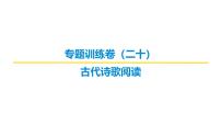 古代诗文阅读专题训练卷及答案解析（二十）2026届高考第一轮总复习语文人教版课件PPT