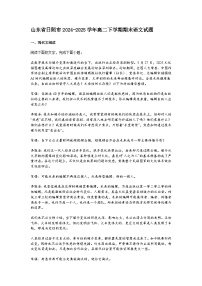 山东省日照市2024-2025学年高二下学期期末语文试题（含答案）