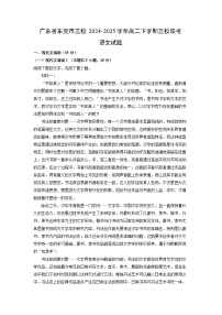 广东省东莞市三校2024-2025学年高二下学期三校联考语文试卷（解析版）