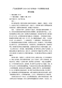 广东省茂名市2024-2025学年高一下学期期末考试语文试卷（解析版）