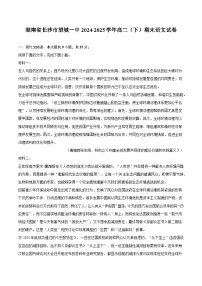 湖南省长沙市望城一中2024-2025学年高二（下）期末语文试卷