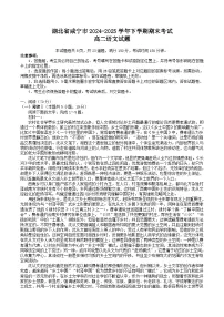湖北省咸宁市2024-2025学年高二下学期期末考试语文试题（Word版附答案）