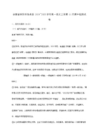 安徽省阜阳市临泉县2024—2025学年高一语文上学期11月期中检测试题[有解析]
