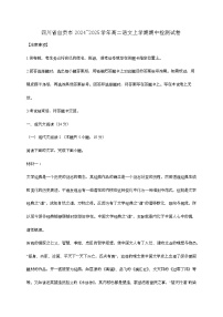 四川省自贡市2024—2025学年高二语文上学期期中检测试题[有解析]