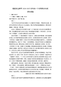 福建省龙岩市2024-2025学年高一下学期期末考试语文试卷（解析版）