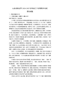 【语文】山东省泰安市2024-2025学年高二下学期期中考试试题（解析版）
