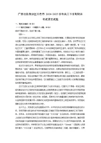 【语文】广西壮族自治区百色市2024-2025学年高二下学期期末考试试题（解析版）