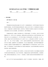 四川省乐山市普通高中2024-2025学年高一下学期期末教学质量检测语文试卷（含答案）含答案解析