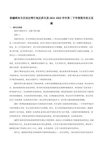 新疆喀什地区莎车县2025届新高二下学期7月期末考-语文试题+答案